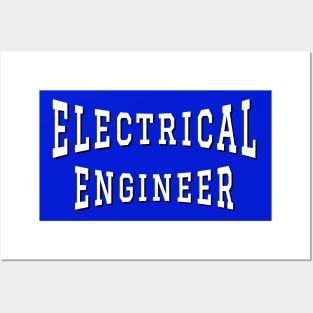 Electrical Engineer in White Color Text Posters and Art